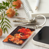 踊りファイアバード抽象芸術アート キーホルダー (正面右)