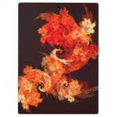 踊りファイアバード抽象芸術アート クリップボード (裏面)