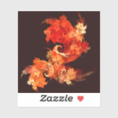 踊りファイアバード抽象芸術アート シール (シート)