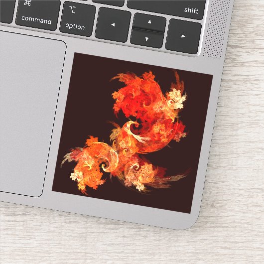 踊りファイアバード抽象芸術アート シール (詳細)