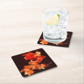 踊りファイアバード抽象芸術アート スクエアペーパーコースター (インサイチュ)