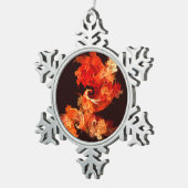 踊りファイアバード抽象芸術アート スノーフレークピューターオーナメント (右)