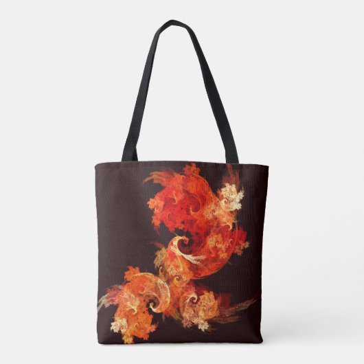 踊りファイアバード抽象芸術アート トートバッグ (裏面)