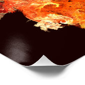 踊りファイアバード抽象芸術アート ポスター (コーナー)