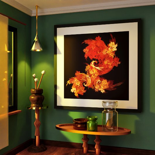 踊りファイアバード抽象芸術アート ポスター