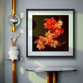 踊りファイアバード抽象芸術アート ポスター