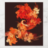 踊りファイアバード抽象芸術アート ワインラベル (シングルラベル)