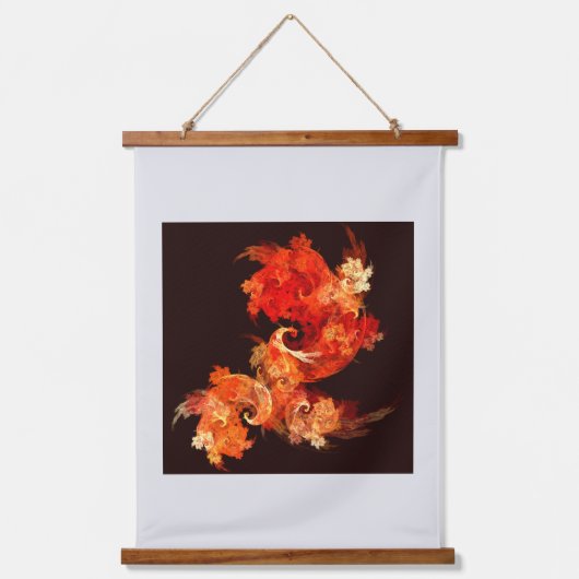 踊りファイアバード抽象芸術アート 吊り下げ型タペストリー (正面)