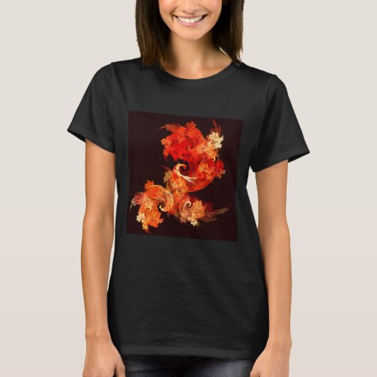 踊りファイアバード抽象芸術アート Tシャツ (正面)