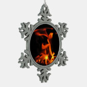 踊りファイアペウタースノーフレークオーナメント スノーフレークピューターオーナメント (左)