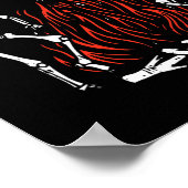 踊りファイアヴァレンティーンズデイおもしろいボーンズハートラブ ポスター (角)