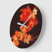 踊りファイアーバードズ抽象芸術アートラウンド ラージ壁時計 (傾斜)