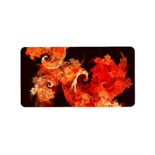 踊りファイアーバード抽象芸術アート ラベル (正面)