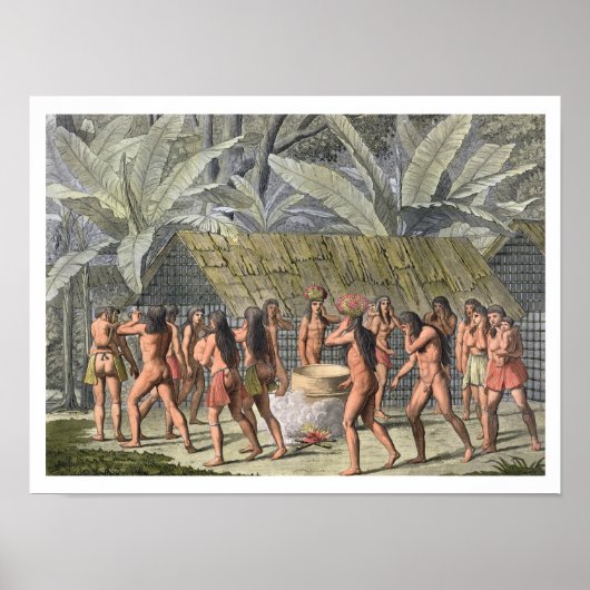 踊りフェスティバルのカマカニインディアン，ブラジル， ポスター (正面)