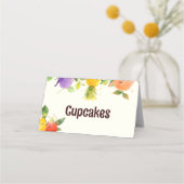 踊りフルーツバースデーパーティー食べ物テントカード ロイヤリティカード (正面)