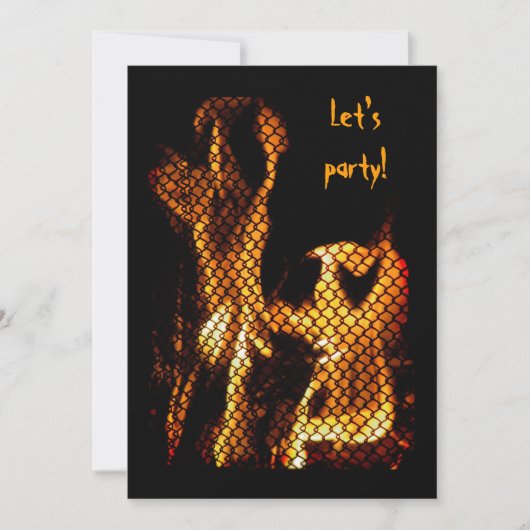 踊りフレイムハロウィーン招待状 招待状 (正面)