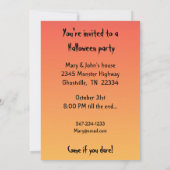 踊りフレイムハロウィーン招待状 招待状 (裏面)