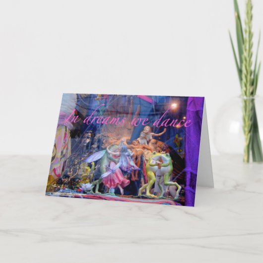 踊りフロググリーティングカード カード (正面)