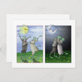 踊りフロッグハッピーアニバーサリーポストカード ポストカード (正面/裏面)