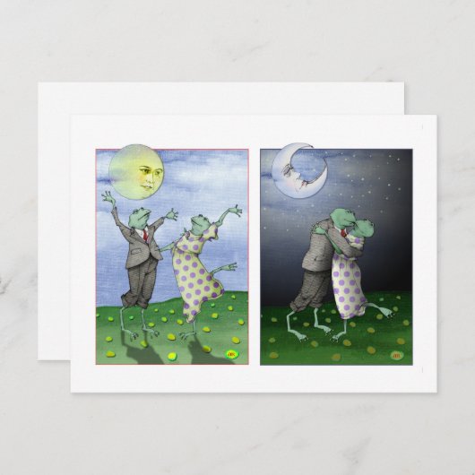 踊りフロッグハッピーアニバーサリーポストカード ポストカード (正面/裏面)