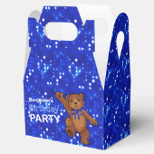 踊りブラウンテディベア1st誕生日パーティー フェイバーボックス (オープン)