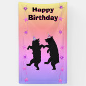 踊りブラックベアーズハッツストリングスターズ誕生日 横断幕 (縦)