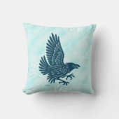 踊りブルーレイベン クッション (正面)