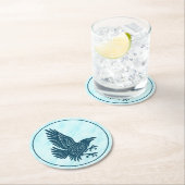 踊りブルーレイベン ラウンドペーパーコースター (インサイチュ)