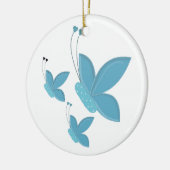 踊りブルー蝶 セラミックオーナメント (左)