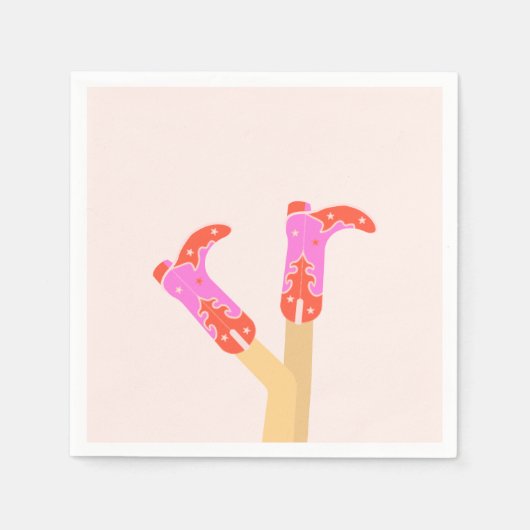 踊りブーツカクテルナプキン スタンダードカクテルナプキン (正面)