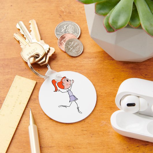 踊りプリンセスかわいいバレリーナスティックフィギュア キーホルダー