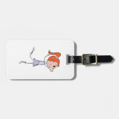 踊りプリンセスかわいいバレリーナスティックフィギュア ラゲッジタグ (正面横)