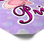 踊りプリンセスバレエデザイン ポスター (角)