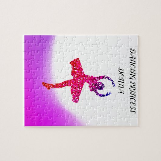 踊りプリンセスパズルと名前をカスタムする! ジグソーパズル (横)