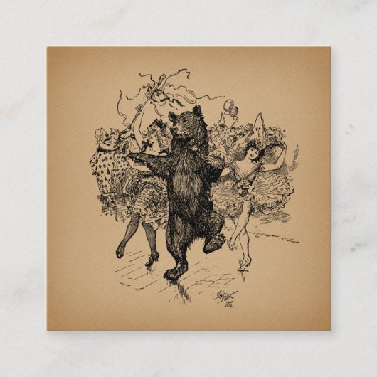 踊りベアヴィンテージサーカスアート エンクロージャーカード (正面)
