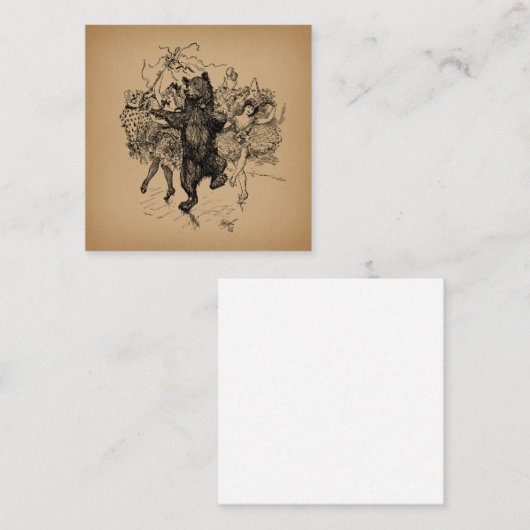 踊りベアヴィンテージサーカスアート エンクロージャーカード (正面/裏面)