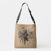 踊りベアヴィンテージサーカスアート クロスボディバッグ (裏面)