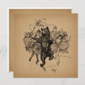 踊りベアヴィンテージサーカスアート シーズンカード (正面/裏面)