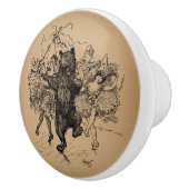 踊りベアヴィンテージサーカスアート セラミックノブ (右)