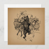 踊りベアヴィンテージサーカスアート 招待状 (正面/裏面)