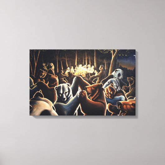 踊りベアーアートプリントベアーアートポスター キャンバスプリント (正面)