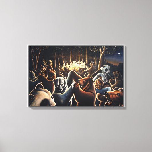 踊りベアーアートプリントベアーアートポスター キャンバスプリント (正面)