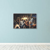踊りベアーアートプリントベアーアートポスター キャンバスプリント (インサイチュ (ウッドフロア))