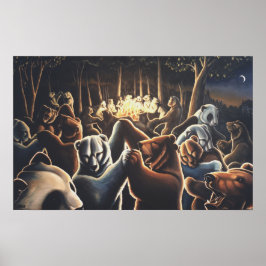 踊りベアーアートプリントベアーアートポスター ポスター