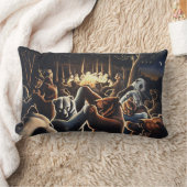 踊りベアーアート枕ベアーデコーアートピロー ランバークッション (ブランケット)