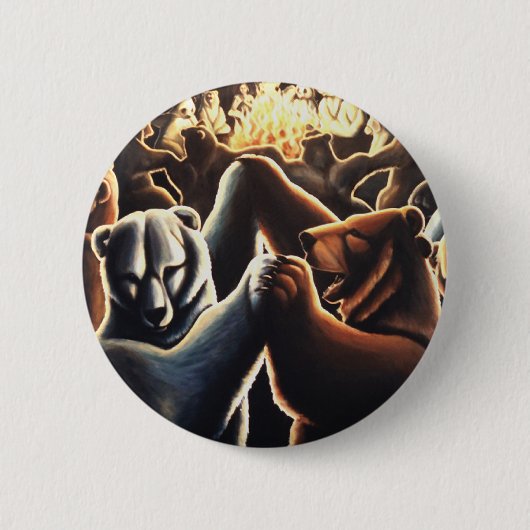 踊りベアーボタンピンパーティー動物ボタンギフト 缶バッジ (正面)