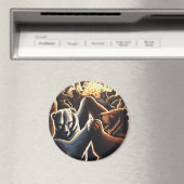 踊りベアー冷蔵庫用マグネットベアーギフト マグネット (インサイチュ (食洗機))