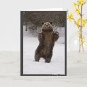 踊りベア カード (黄色い花)