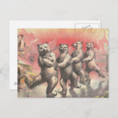 踊りベア ポストカード (正面/裏面)