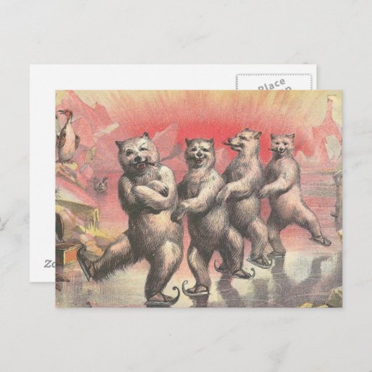 踊りベア ポストカード (正面/裏面)